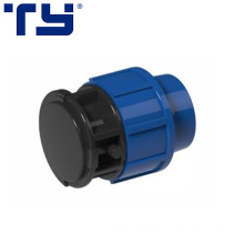 PP Tank Adapter Plastic HDPE Compression Fitting Blue Water Supply Plug Fitting